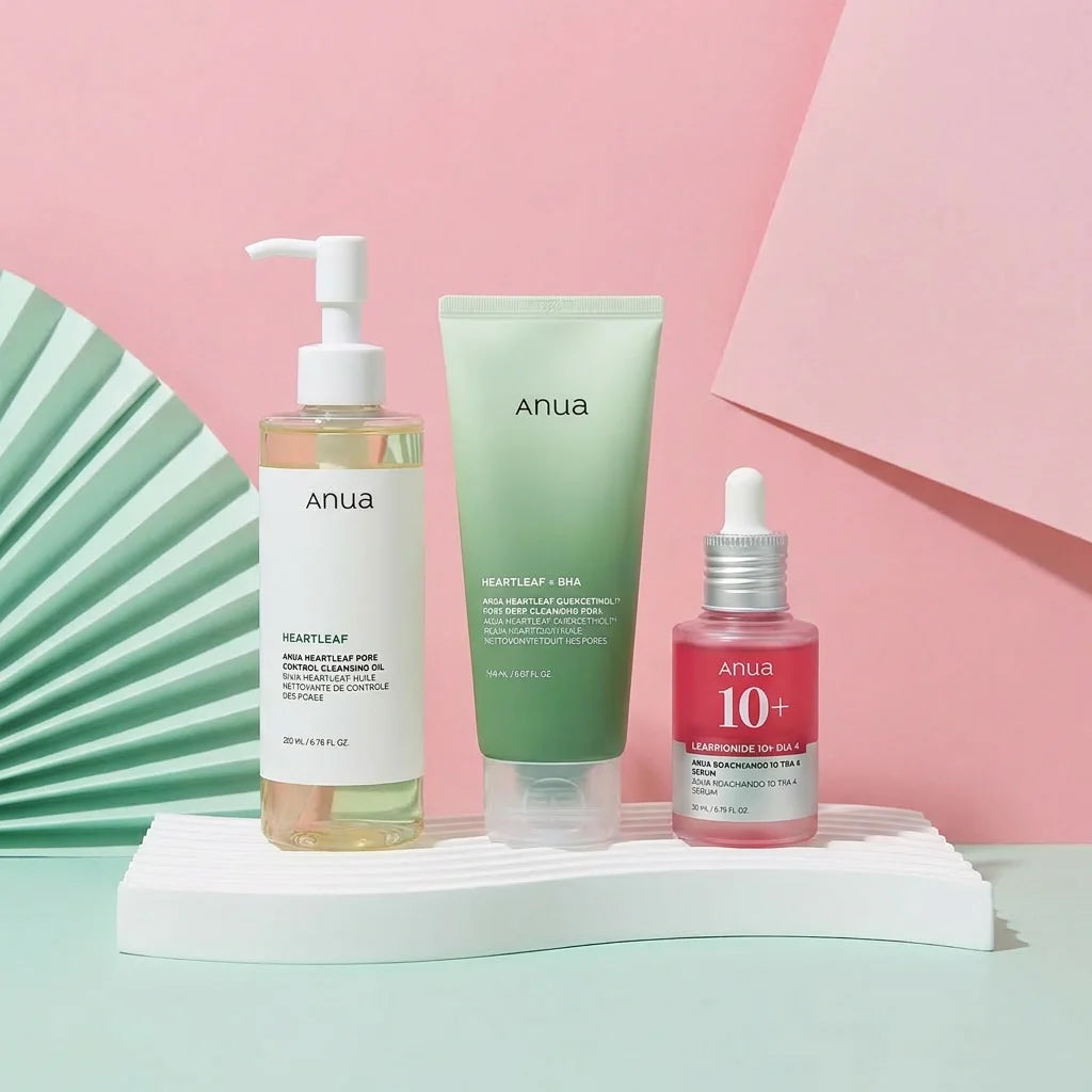 Gamme Anua Glow – Trio Complet Clarifiant & Anti-Imperfections